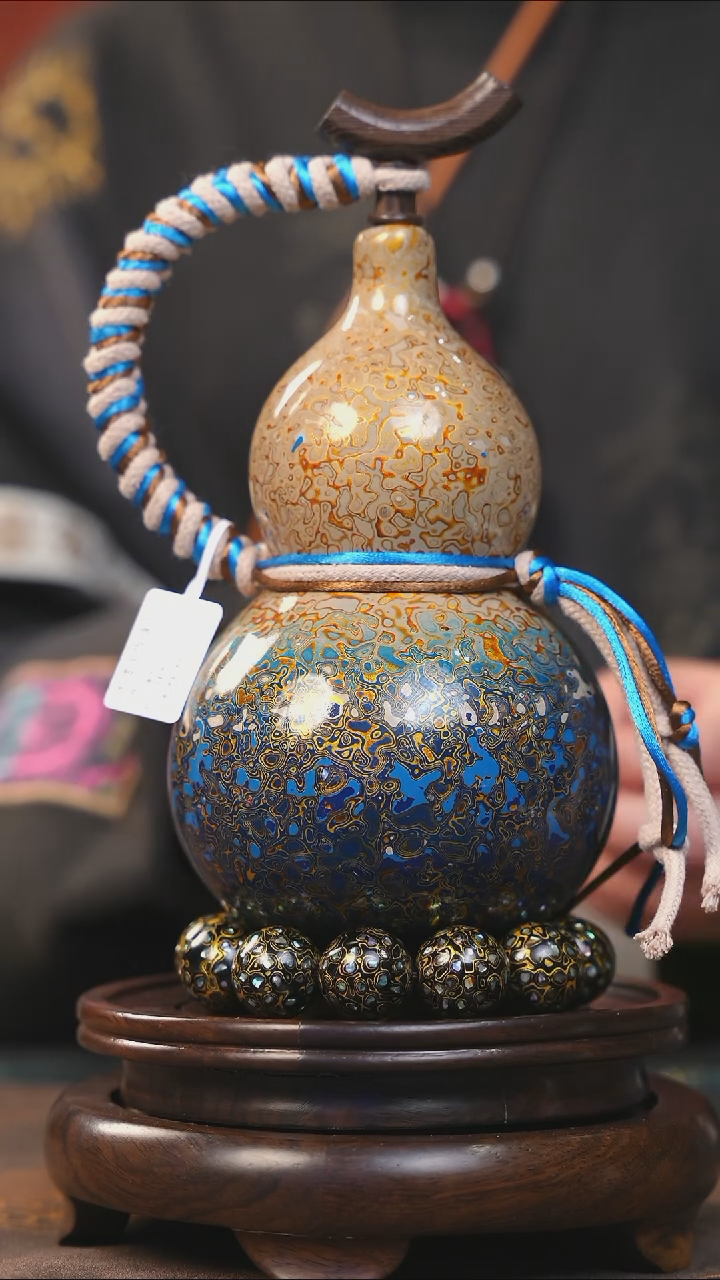 【闪购商品】YW201漆艺酒葫芦不包手串及旋转底座