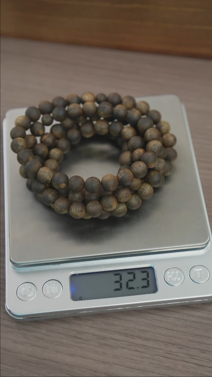 沉香手串竹***风海南尖峰岭莺歌绿奇楠卡8圆珠多圈手串99沉