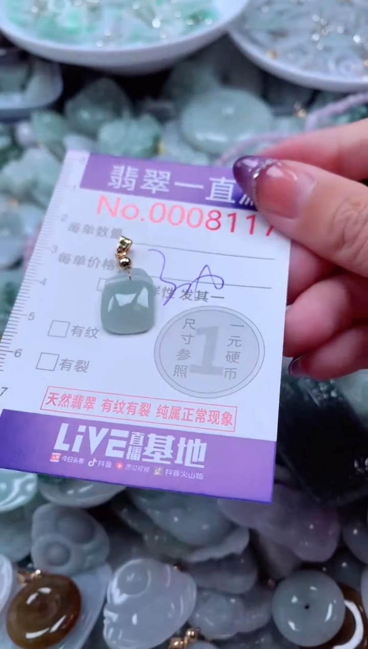 翡翠未镶嵌吊坠(不含链)8117