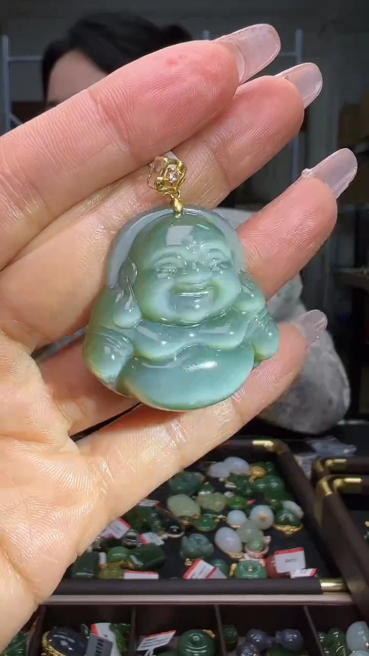 颈饰18K金镶嵌和田玉（多样性发货.发其一)12.26.116.....35