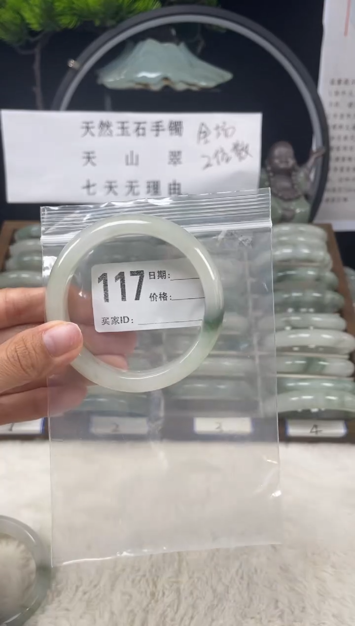 未镶嵌手镯石英质玉（天山翠）117