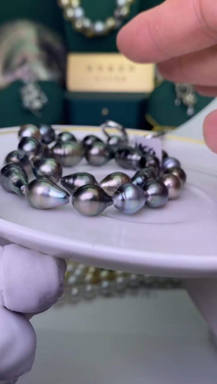 【闪购商品】海水珍珠颈饰银S925镶嵌9-12