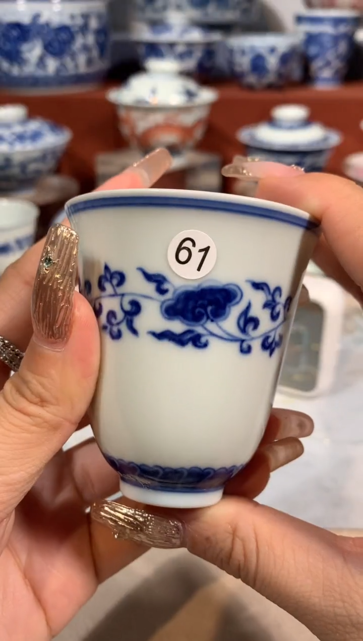 【闪购商品】摆件61青花闻香杯呀
