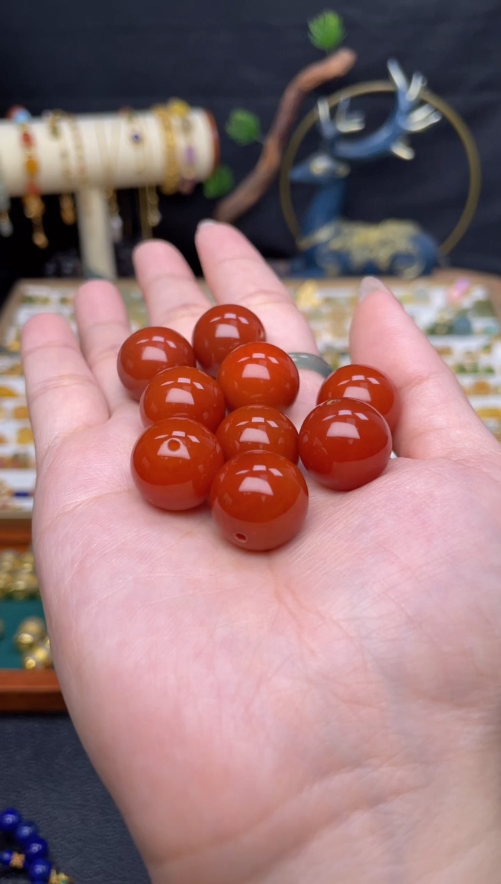 【闪购商品】南红玛瑙散珠未镶嵌15-16mm单珠（多样性发）