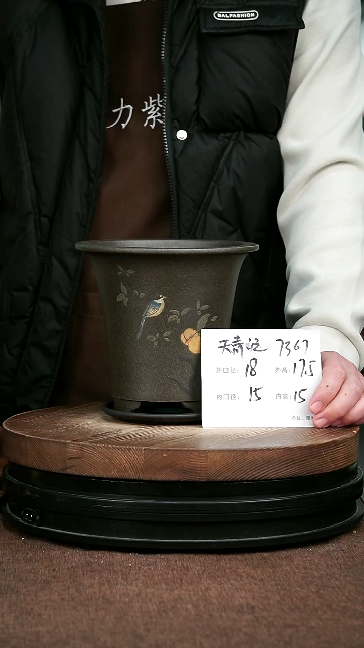 紫砂花盆花卉园艺7367+Z