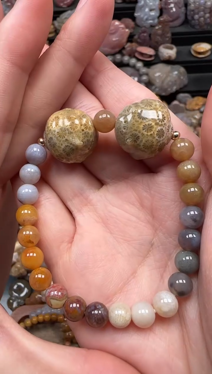 颈饰未镶嵌硅化珊瑚（珊瑚玉）241