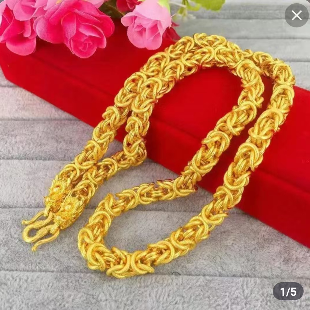 合金项链 大气【男士坠链经典龙骨项链男款时尚潮流粗款链子饰品】