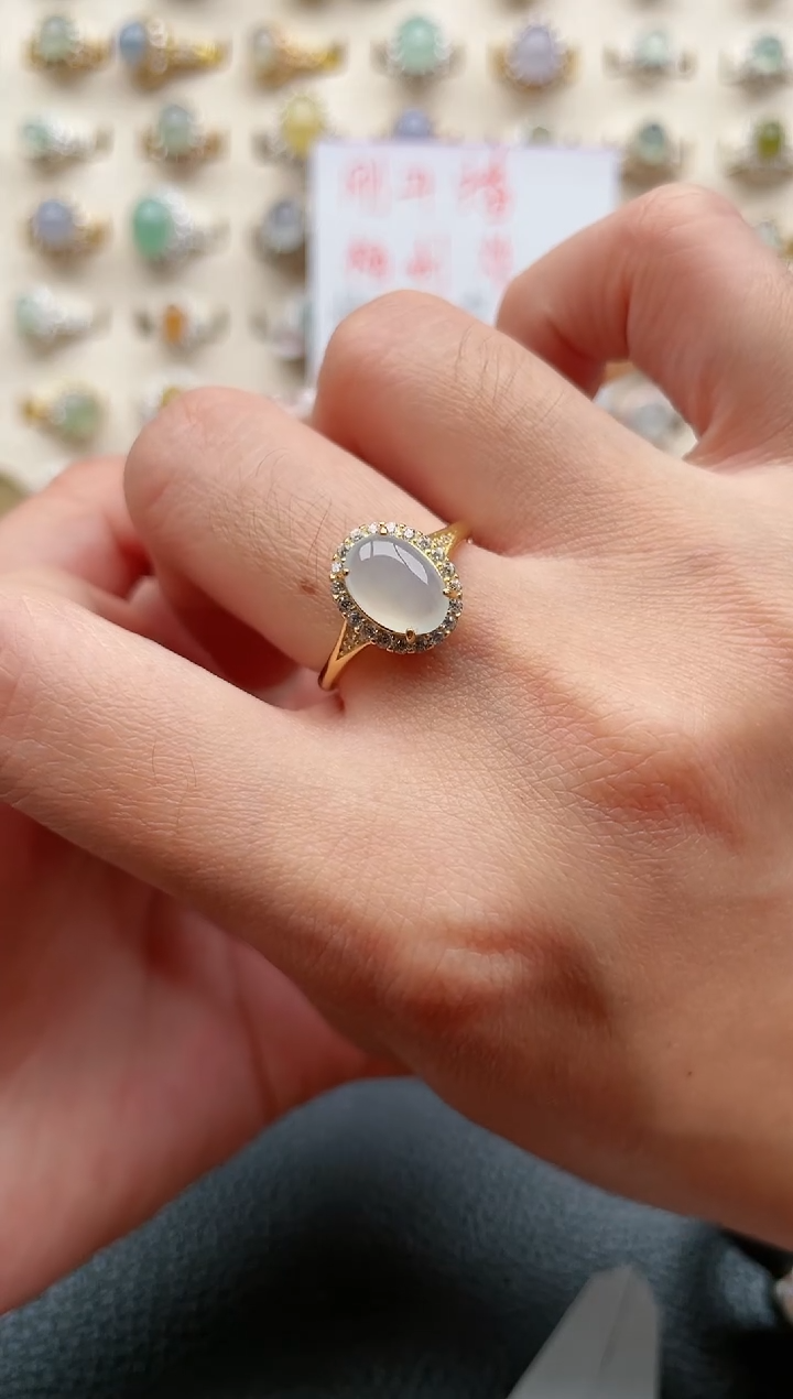 【闪购商品】翡翠戒指银S925镶嵌1111