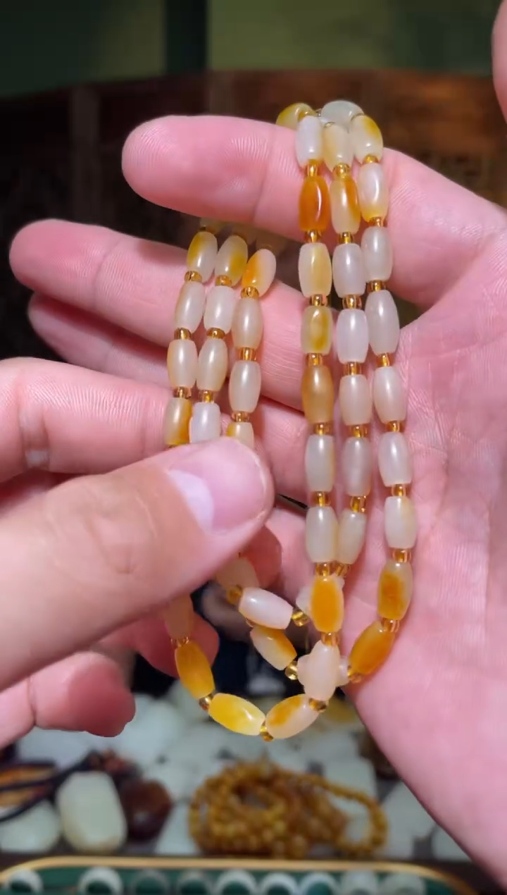 和田玉未镶嵌颈饰彩米链子多样性任选其一发货