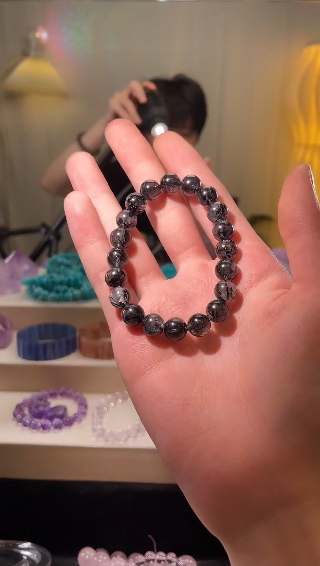 未镶嵌手串水晶黑发晶水晶10mm
