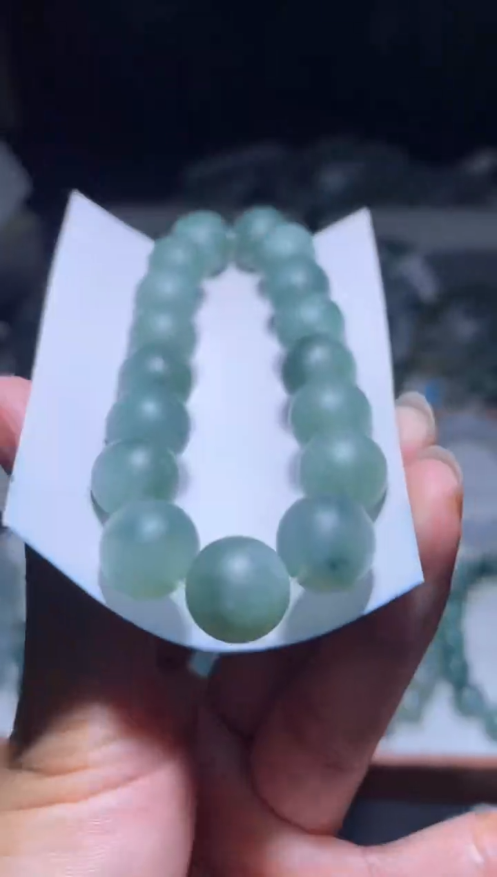 未镶嵌定制翡翠天然缅甸翡翠手串18