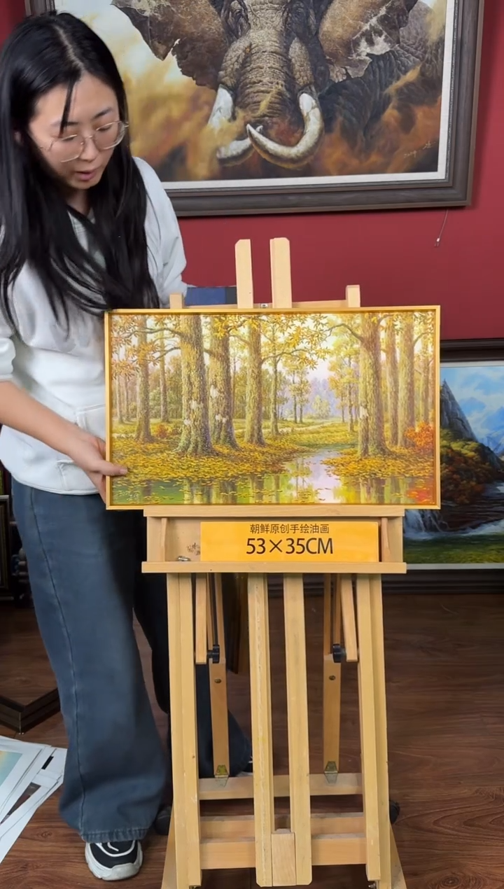 油画【125号】约53*35cm丨朝鲜原创纯手绘孤品油画丨顺丰包邮