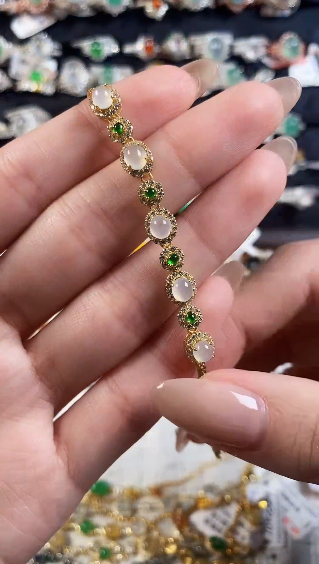 银S925镶嵌戒指翡翠天然A货翡翠131