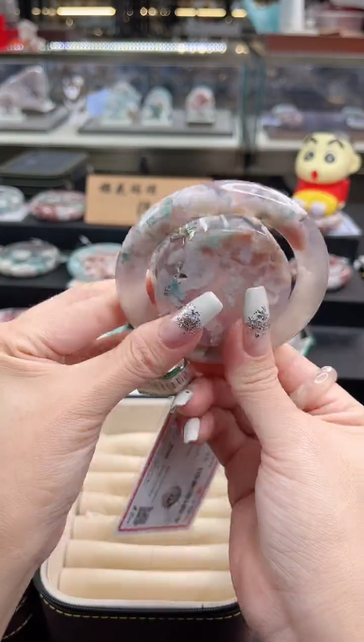 未镶嵌手镯石英质玉尘*丷圈口（赠品镯心）