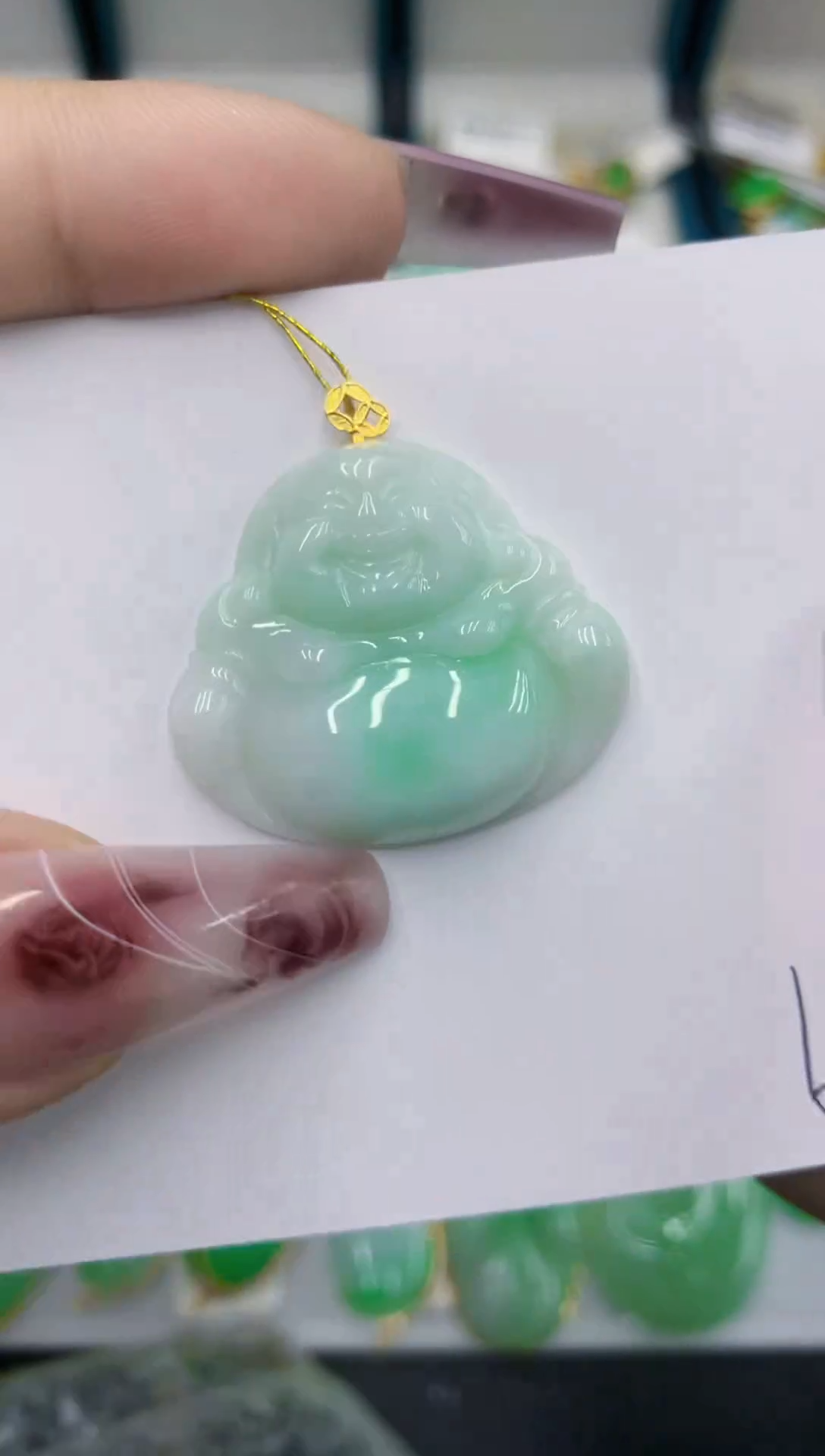 颈饰18K金镶嵌翡翠11111