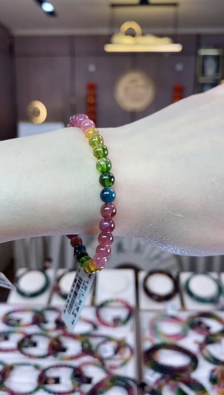 【闪购商品】碧玺单圈手串5mm+未镶嵌一物一证dan