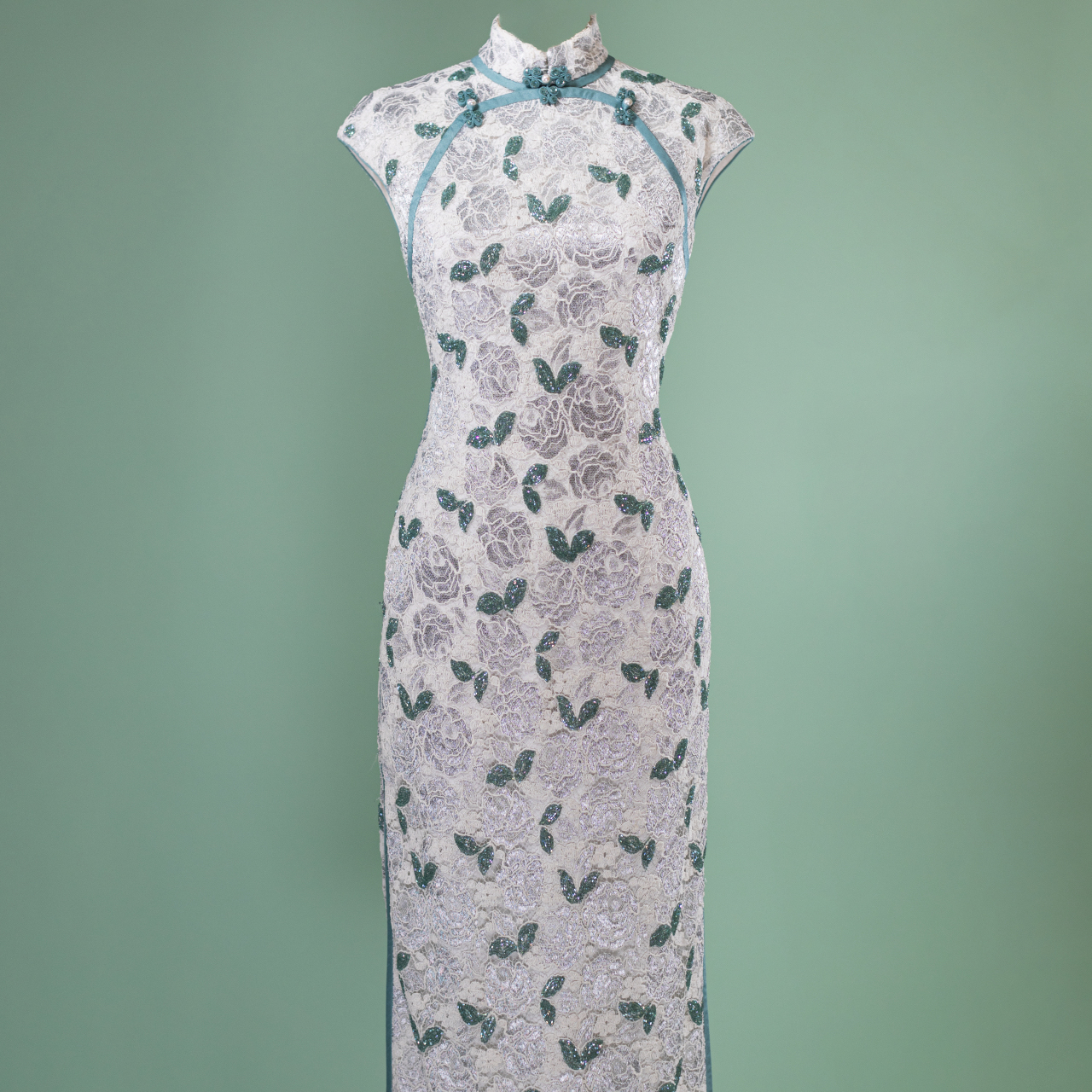 21【摩登茧语】茧迹原创中式限量蕾丝旗袍「瑰荔」