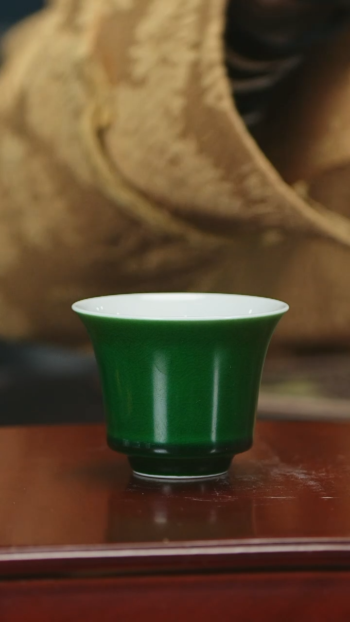 【闪购商品】瓷唐里郎窑绿马蹄杯