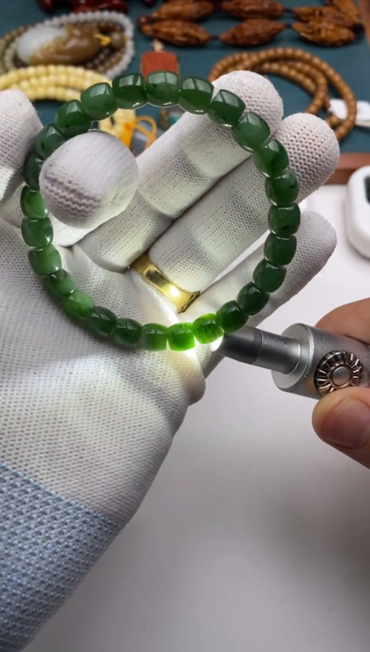 【闪购商品】和田玉（碧玉）手串未镶嵌和田碧玉手串