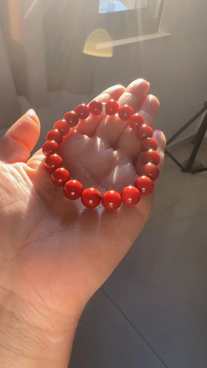 未镶嵌多样性发一件南红玛瑙【高货】牛血红10mm保山圆珠单圈 