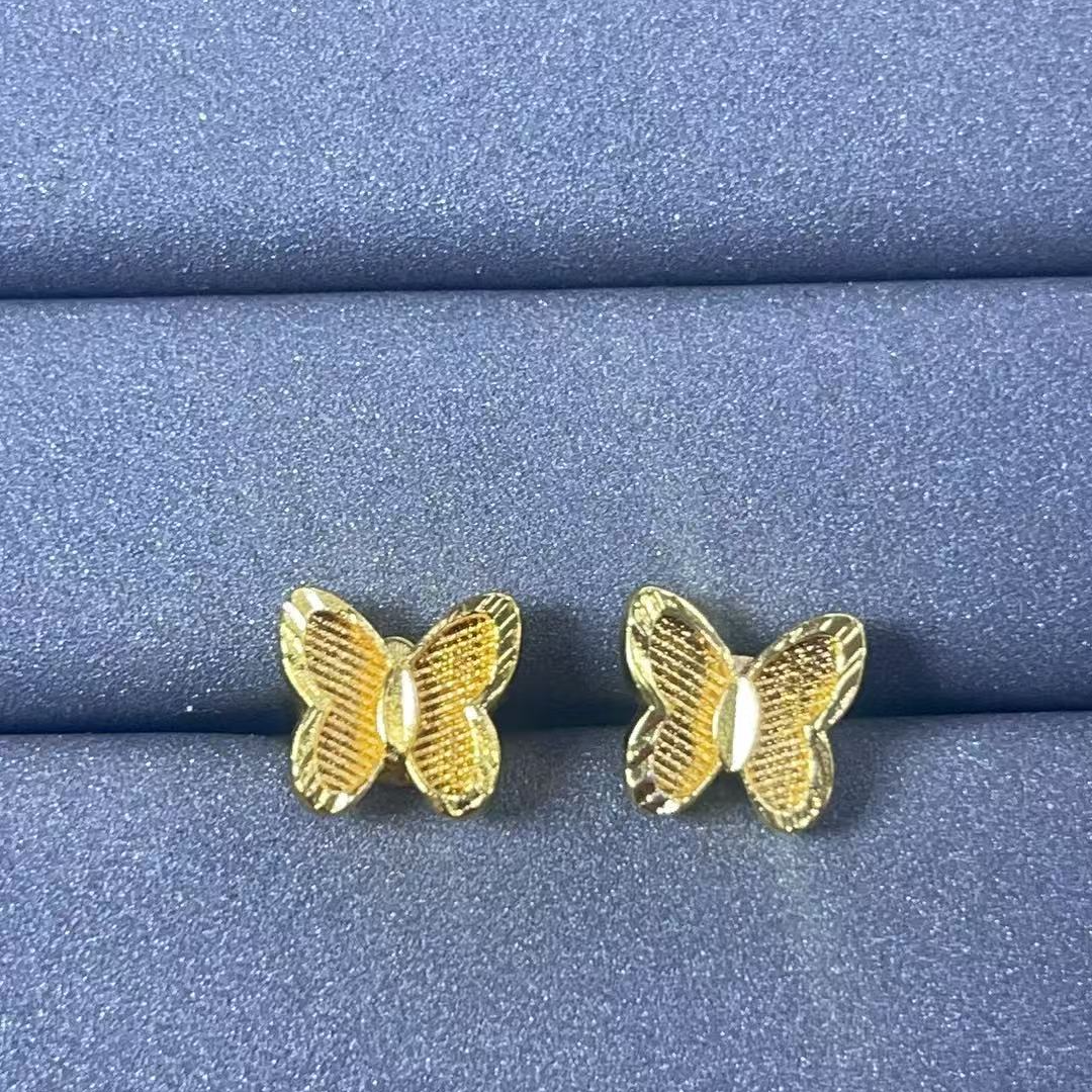 宝阁甄选黄蝴蝶耳钉205