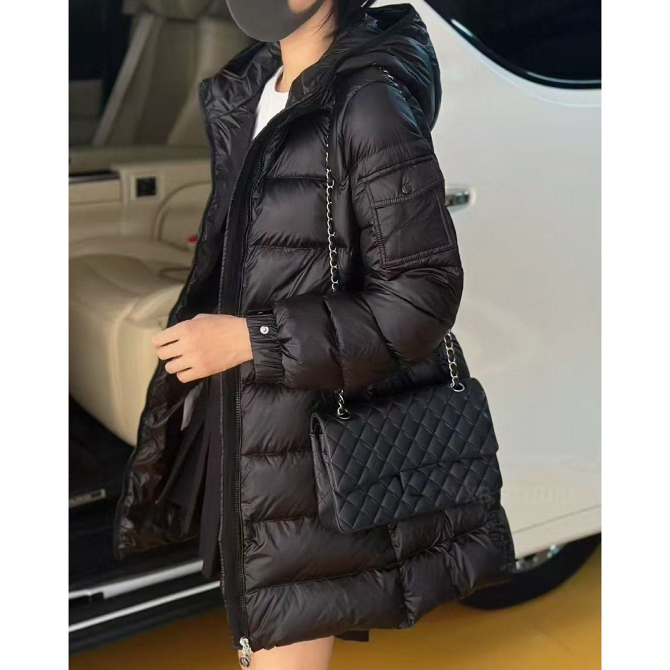 「奢享轻暖」 连帽小A版中款羽绒服