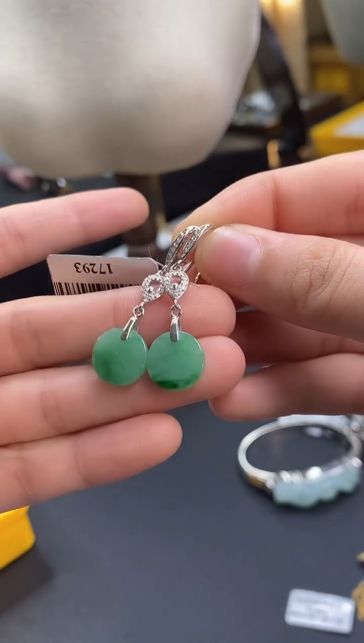 颈饰银S925镶嵌翡翠17293