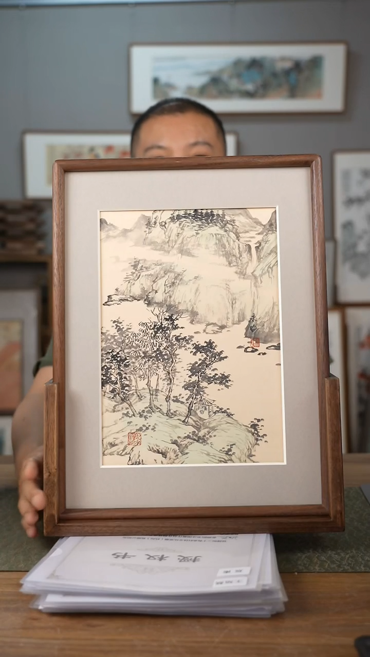 书法协会会员老师带框作品-