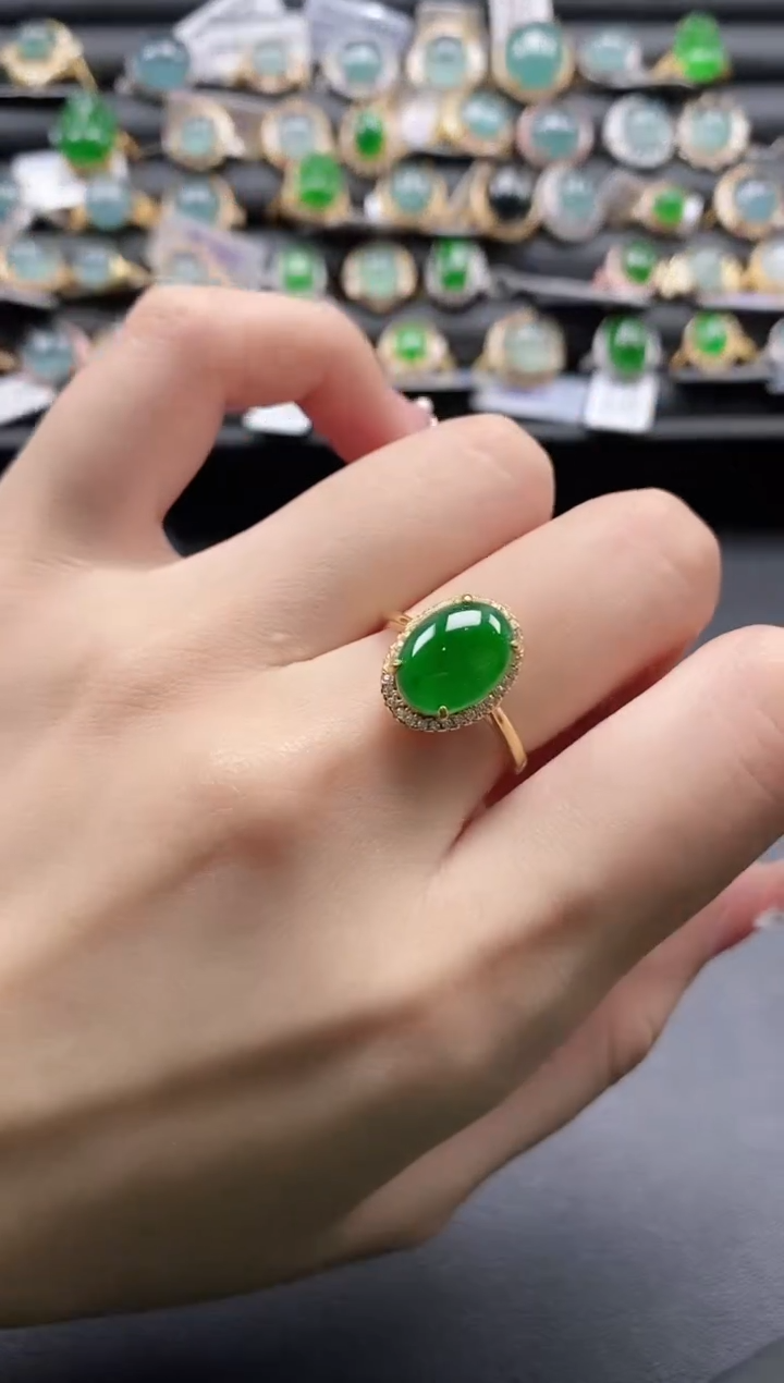 【闪购商品】翡翠戒指银S925镶嵌1111