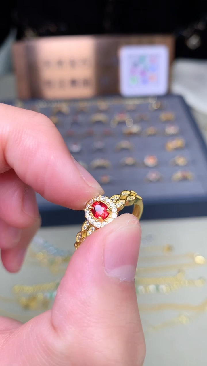 【闪购商品】蓝宝石戒指银S925镶嵌戒指