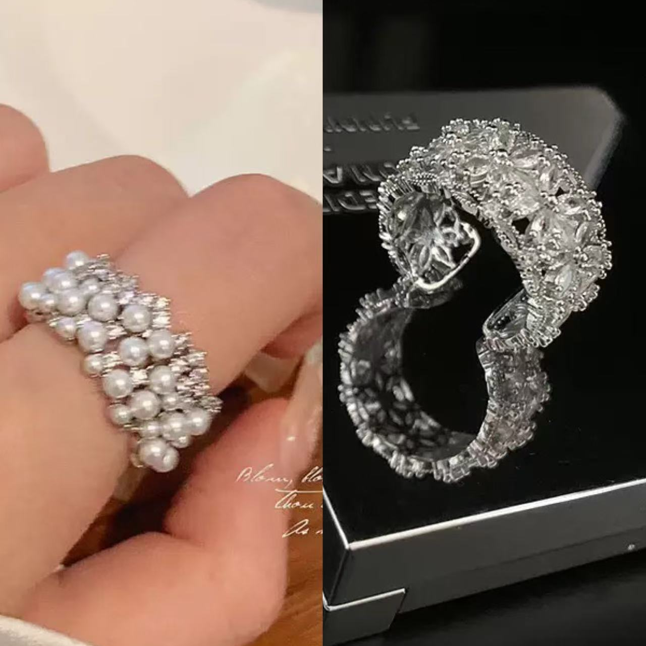 铜合金合成锆石戒指 D戒指轻奢百搭