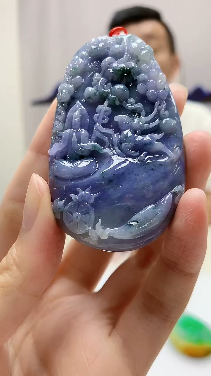 定制翡翠未镶嵌4812zm-毛货挂件152