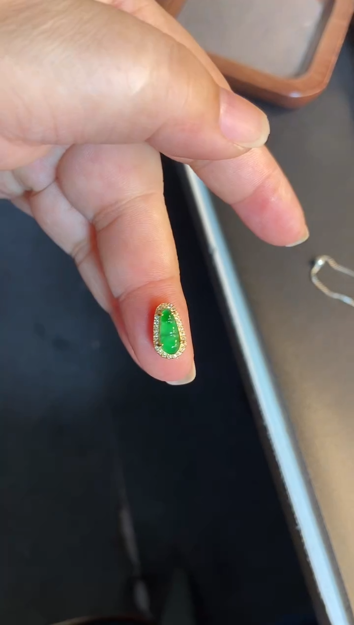吊坠(不含链)银S925镶嵌翡翠1