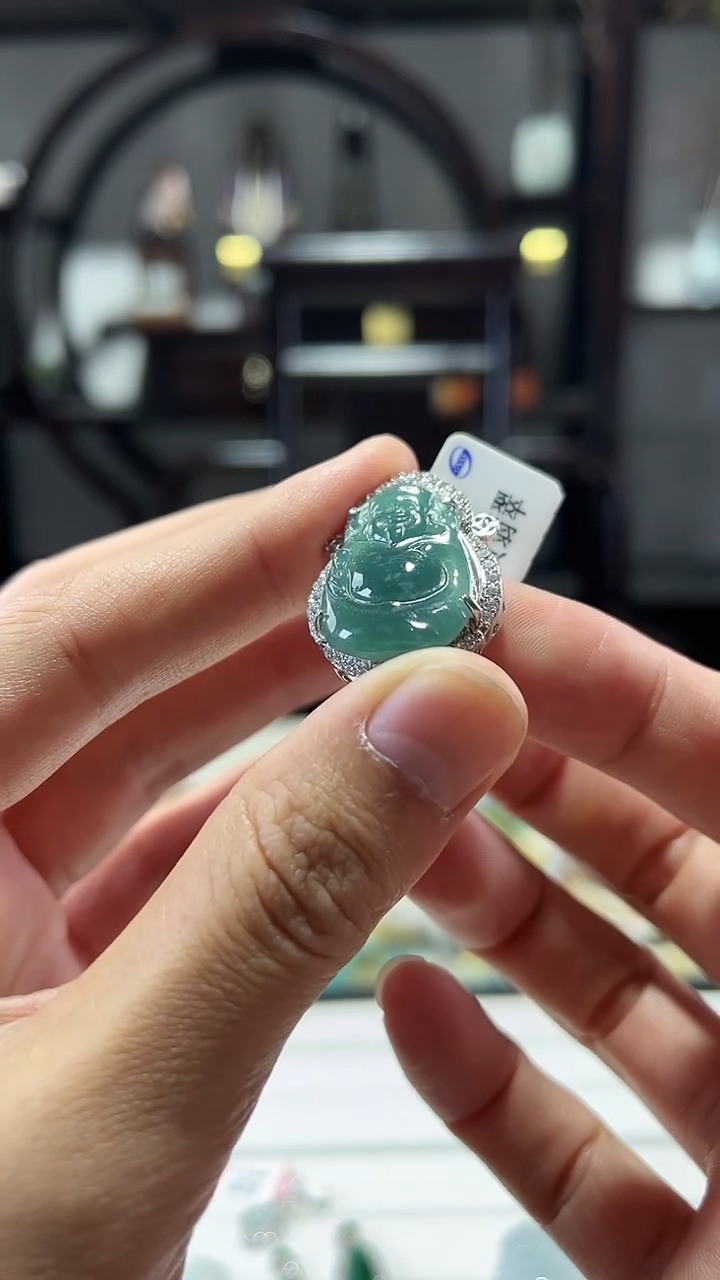 颈饰未镶嵌翡翠翡翠财神吊坠