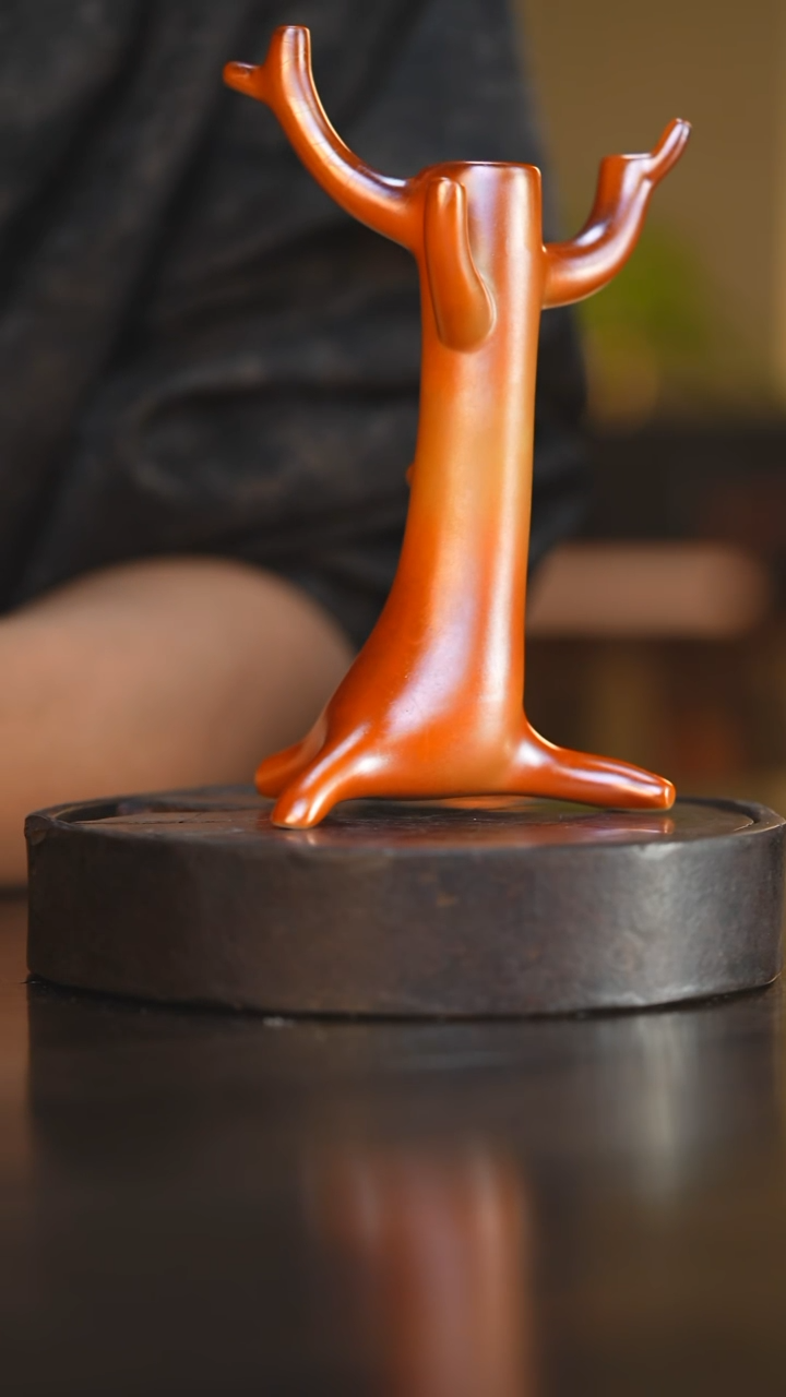 瓷片131柴房陶瓷柴烧发财树