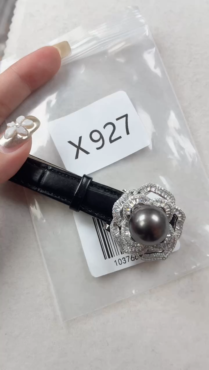 银S925镶嵌手表海水珍珠X927