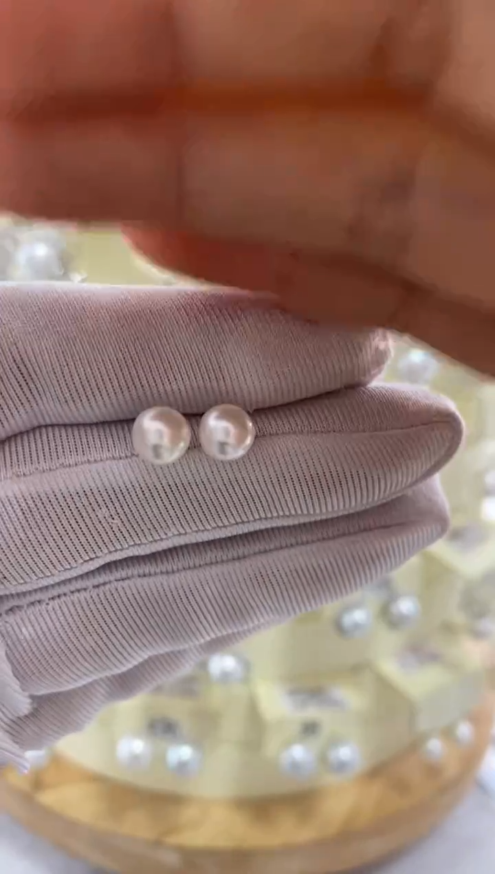 【闪购商品】海水珍珠耳饰银S925镶嵌6-7mm