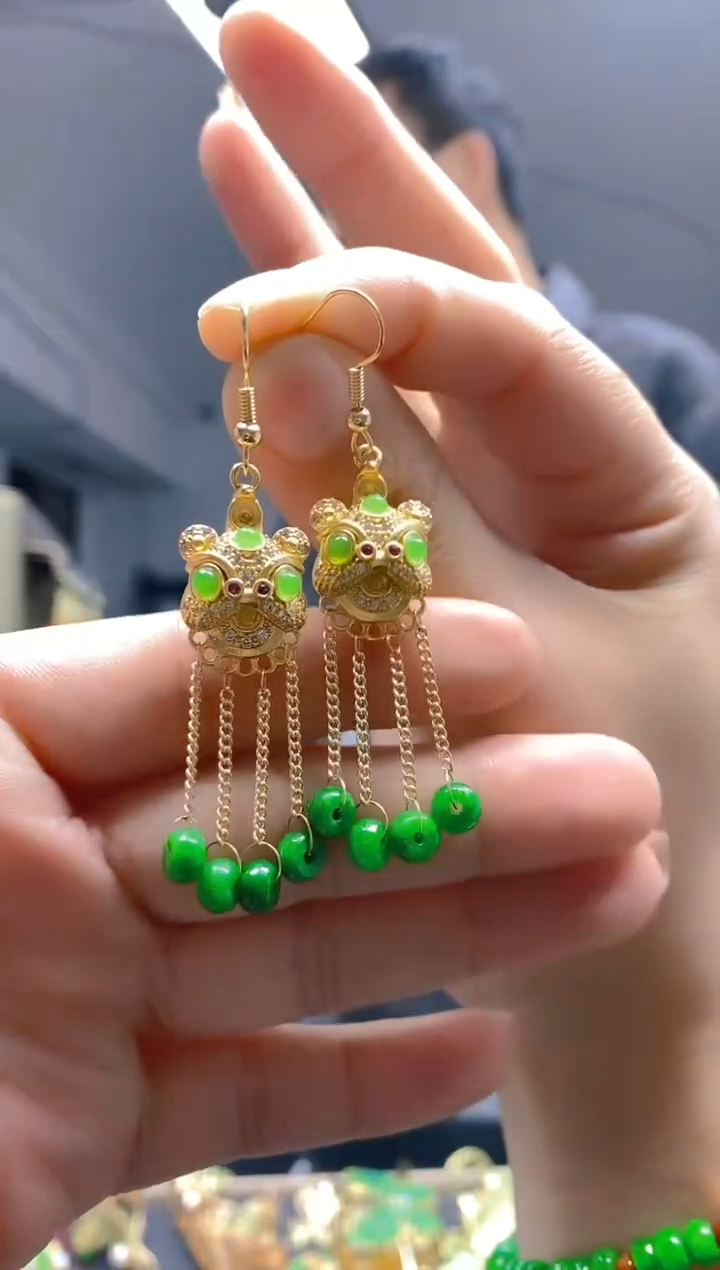 【闪购商品】翡翠耳饰合金092翡翠耳钩