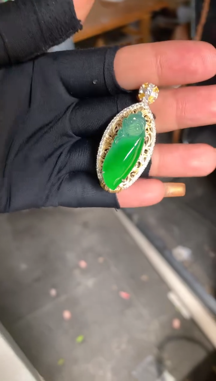 【闪购商品】定制翡翠银S925镶嵌37定制翡翠-多样性发货（发其一）