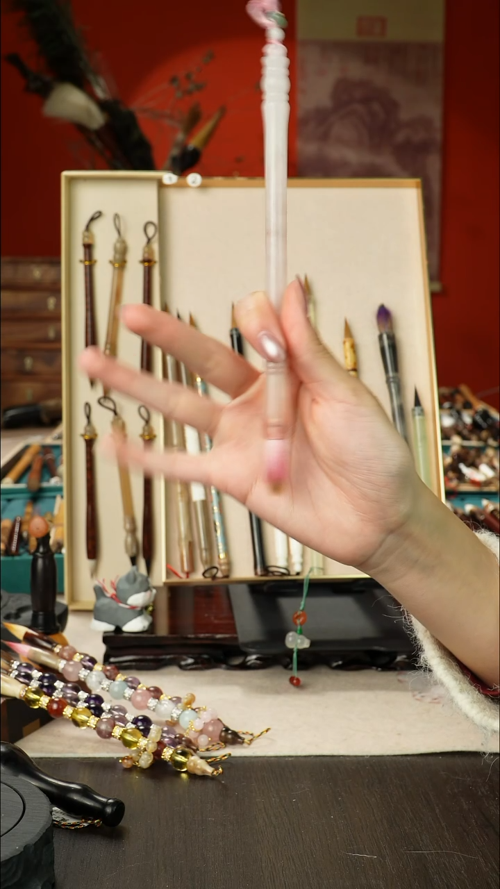 18号孤品高货毛笔链接 清水试笔 蘸墨不退