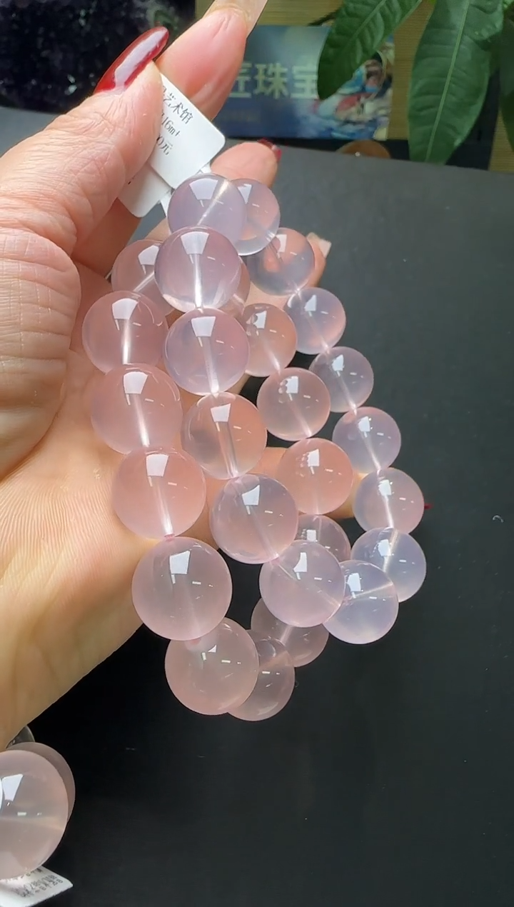 【闪购商品】水晶手串未镶嵌粉水晶手串多样性发一JP38316