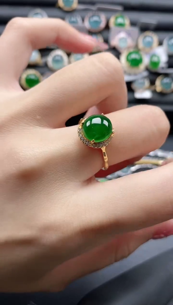 【闪购商品】翡翠戒指银S925镶嵌11111