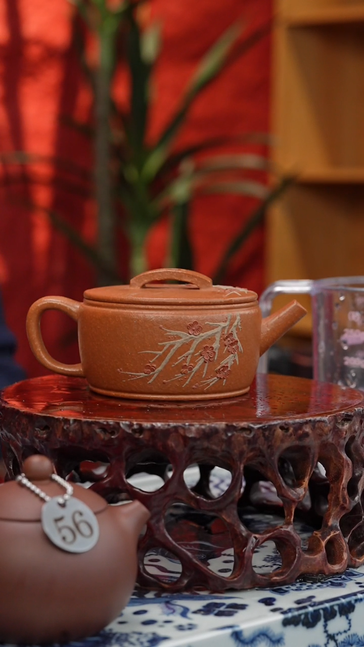 【闪购商品】紫砂茶壶1【头哥精选紫砂壶】汉瓦堆刻