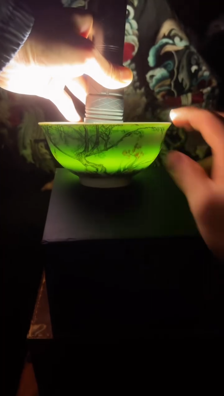 碗瓷景德镇绿稀土杏林春燕碗