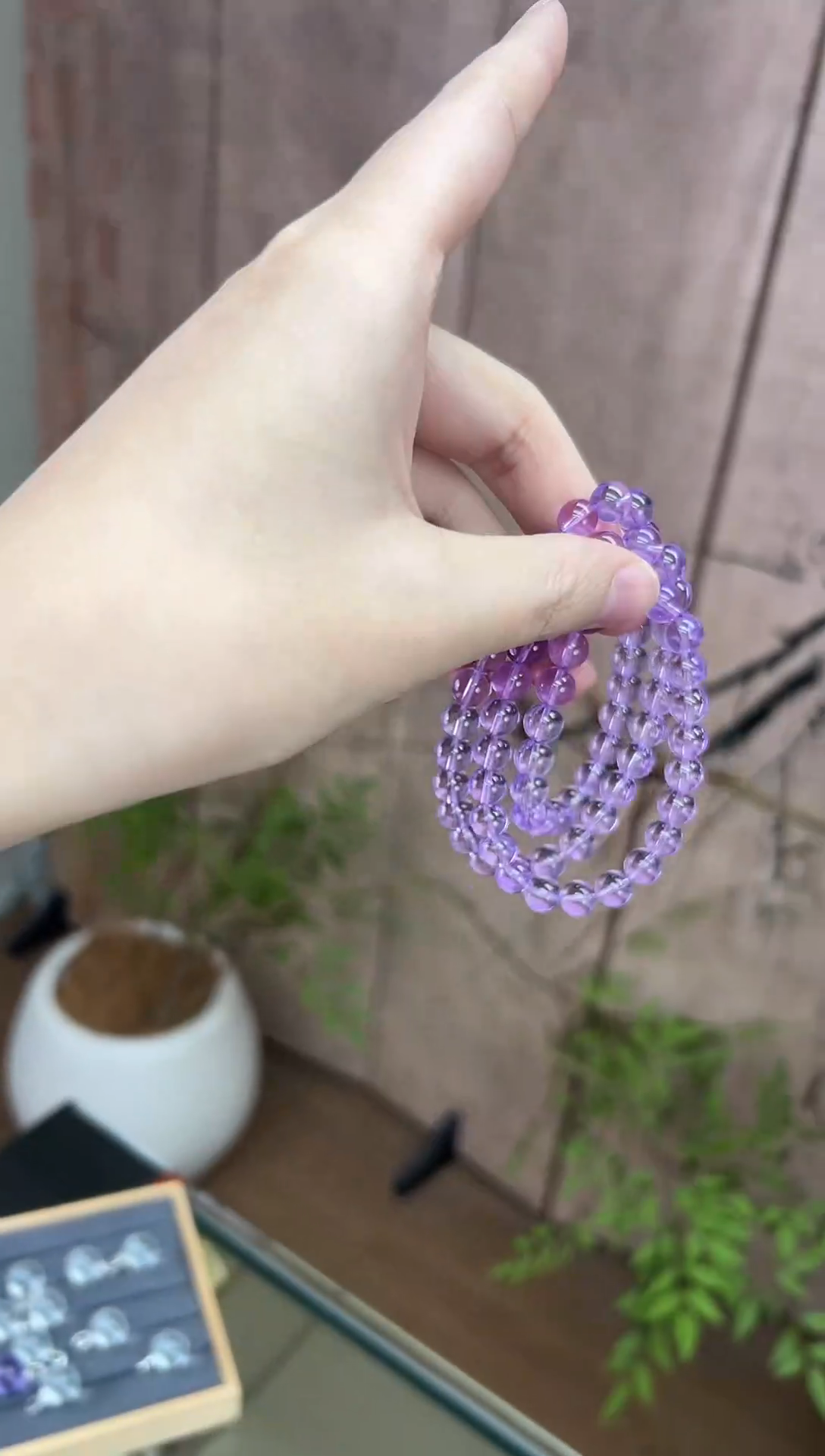 未镶嵌手串水晶玻利维亚紫水晶8mm三圈