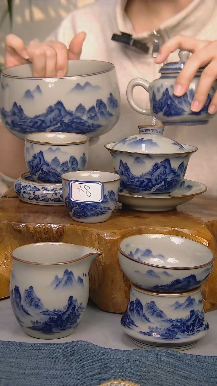 【闪购商品】简装家用款15件套 陶瓷家用茶具系列