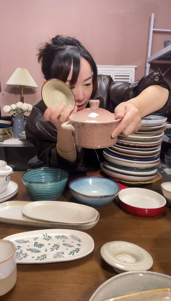 陶瓷微瑕（2个装）元宝+粉盖碗