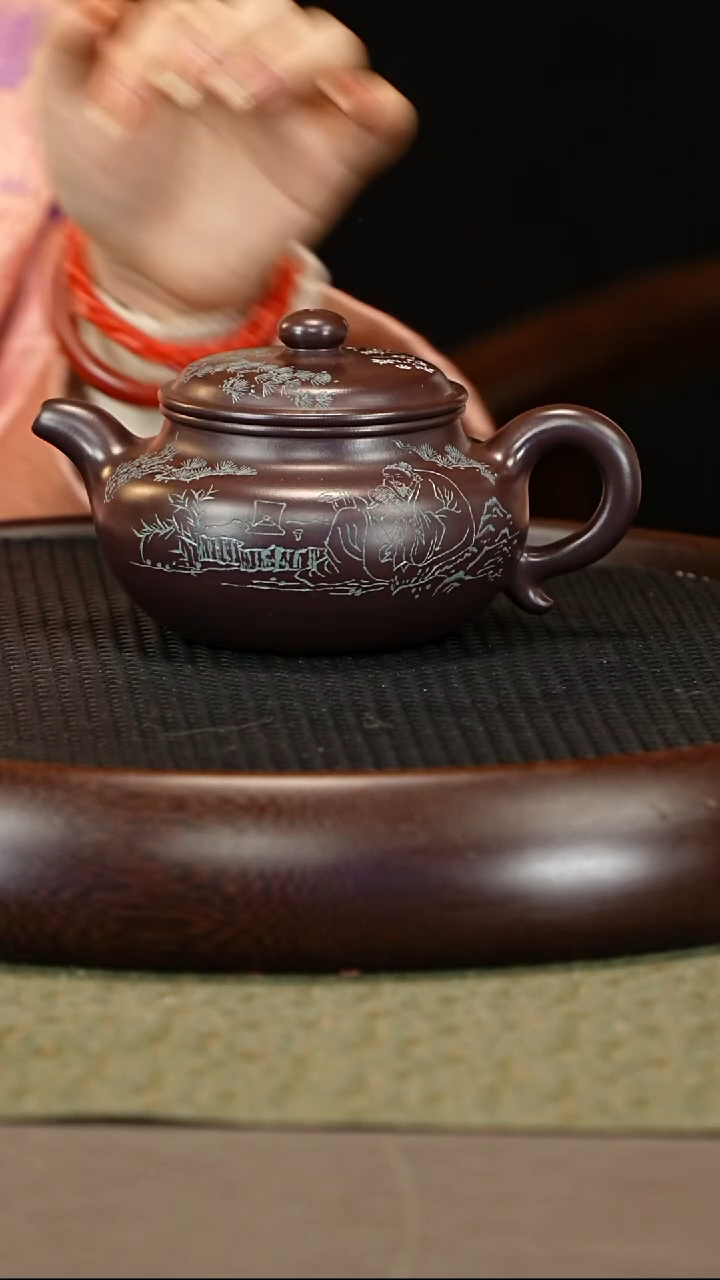 茶壶紫砂63 邵德华 老紫泥 大亨仿古350cc
