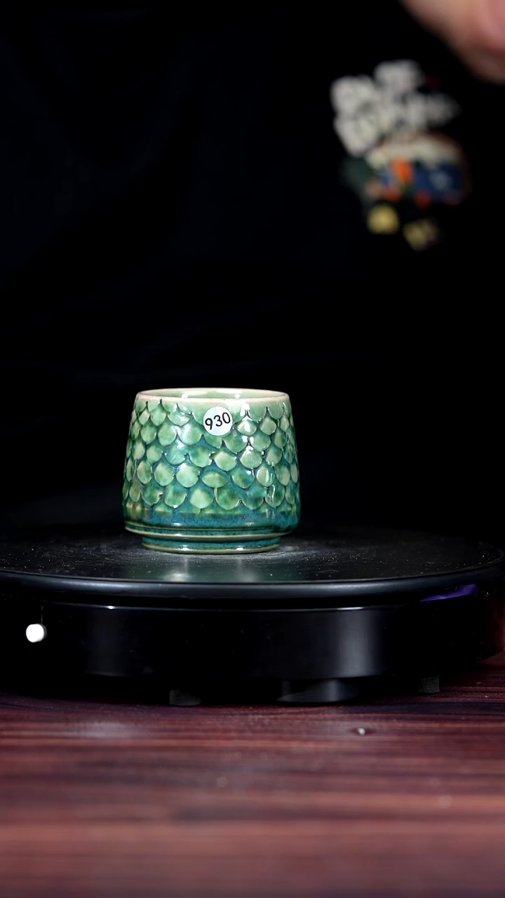 930#泥和堂一级品原矿钧瓷龙鳞杯