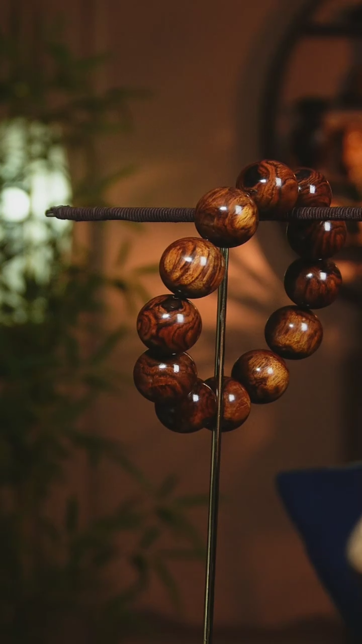 【闪购商品】黄花梨/降香黄檀手串/手链海南黄花梨2.0cm鬼脸